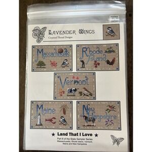 Lavender Wings Land That I Love State Part 8 Counted Cross Stitch Pattern 1R